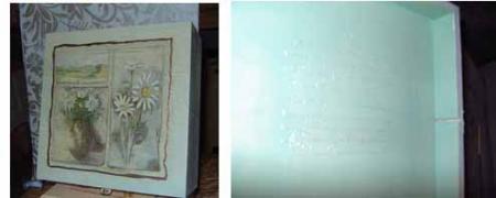 Boite a the fleurs et interieur