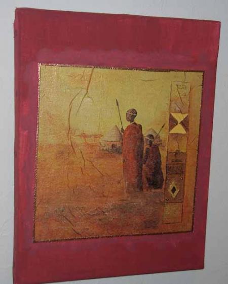 Masais au coucher du soleil